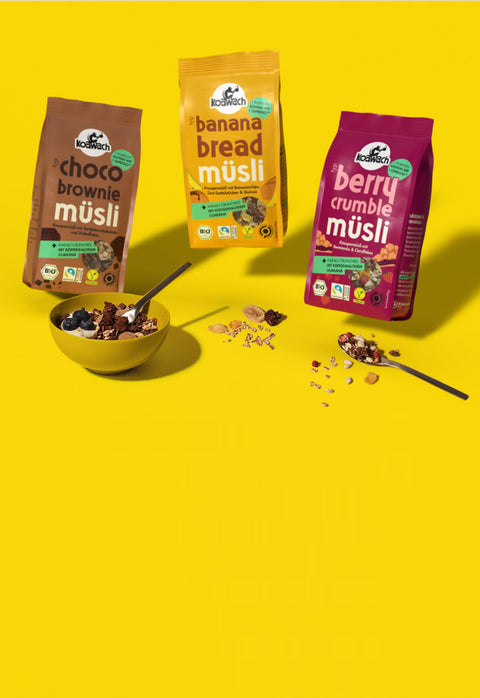 koawach Müsli in 3 Sorten